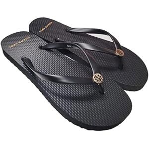 Tory Burch Black Sandals with Logo Accent Size 5